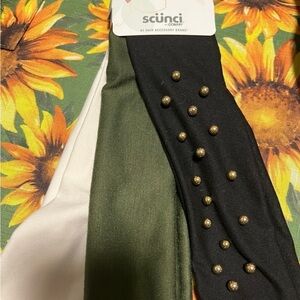 Scunci Hair Accessories Set - Black, Olive, White